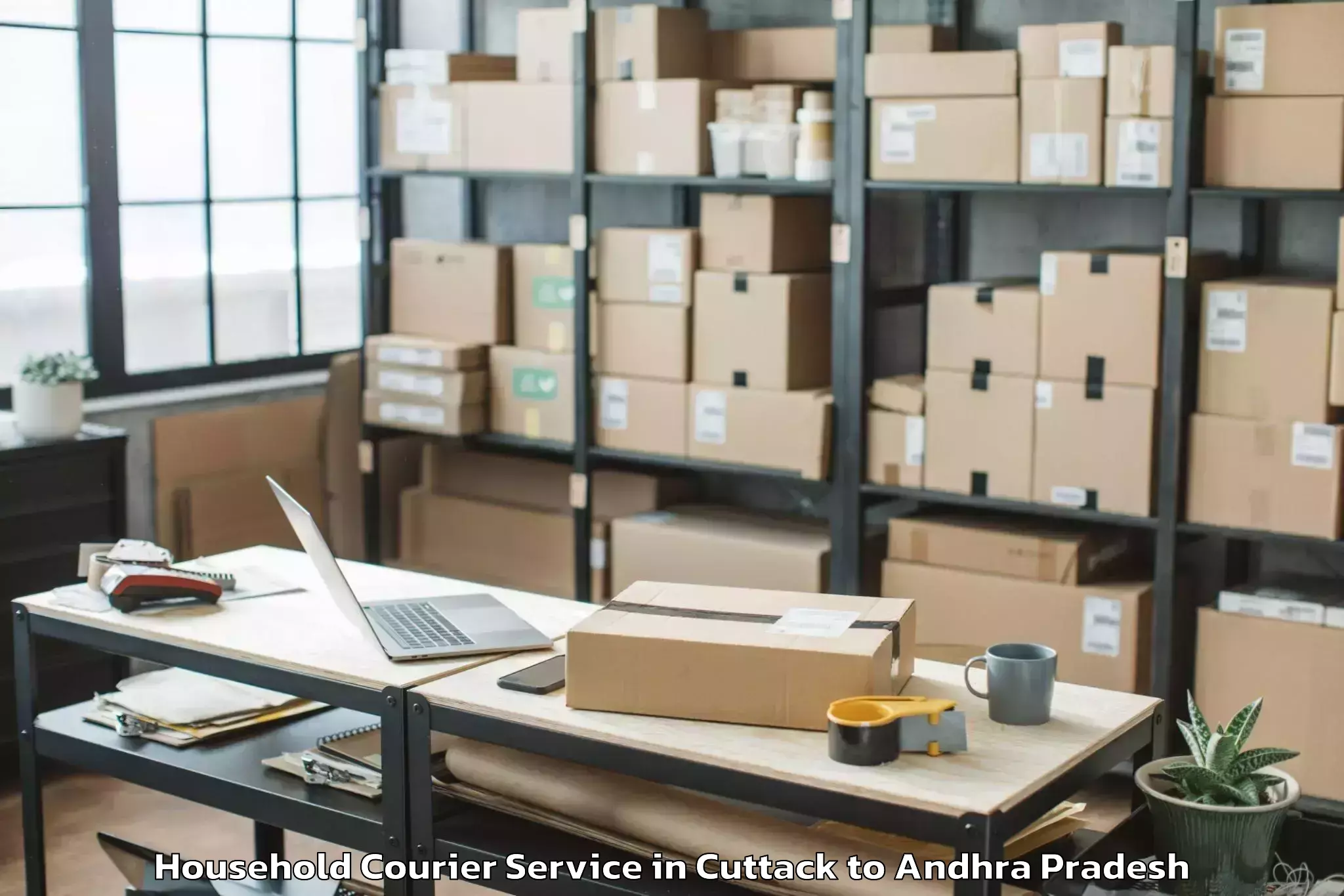 Easy Cuttack to Peddakadabur Household Courier Booking